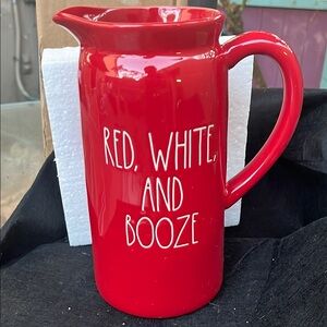 Red Ceramic Pitcher
